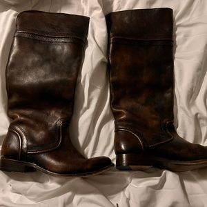 Chestnut Brown Frye knee high boots